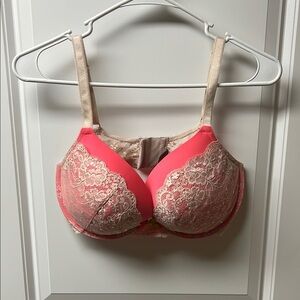 Victoria's Secret Dream Angels Lace Bra, Pink & Cream, 36DD